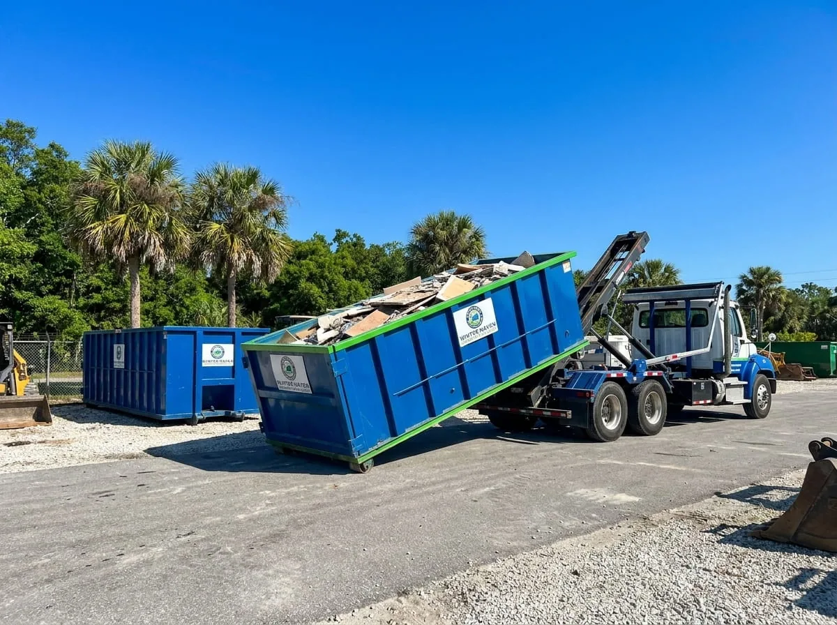 Dumpster rental in Lake Alfred FL Roll-off dumpster rental serving Lake Alfred, FL